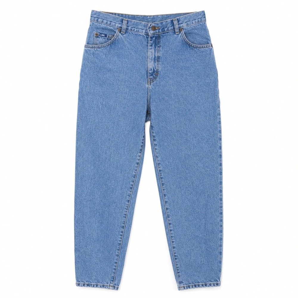 Lee High Waisted Mom Jeans Womens 16 Medium Wash Tapered Leg Vintage Style Denim